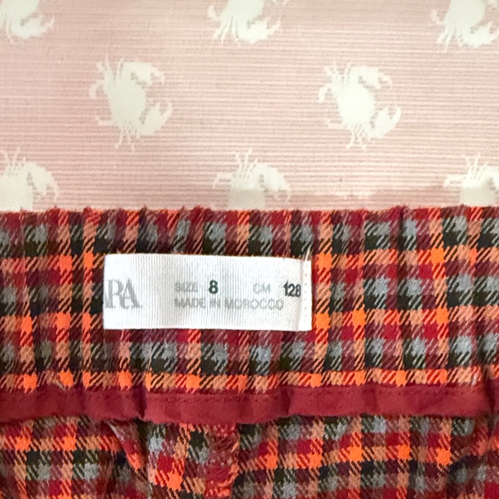 Kids Red and Black Check Pants - Classic Straight Fit - Picture 2 of 7